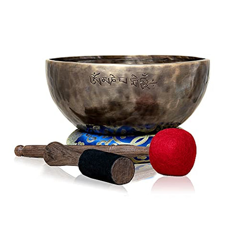 Tibetan Singing Bowls Set~ Meditation Sound Bowl hand Hammered in Nepal For Yoga, Meditation, Mindfulness, Healing & Chakra balancing~